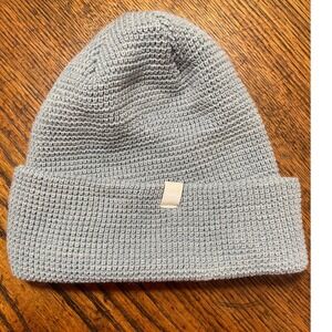 Vuori Light Blue Waffle Knit Beanie Hat Skullie One Size Acrylic Blend Warm